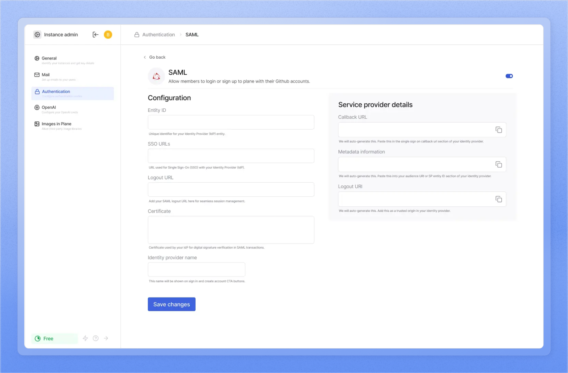 SAML Configuration